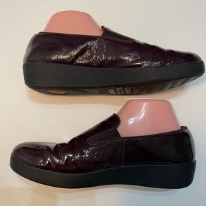 Fitflop Women's Burgundy Loafers size SB-AB